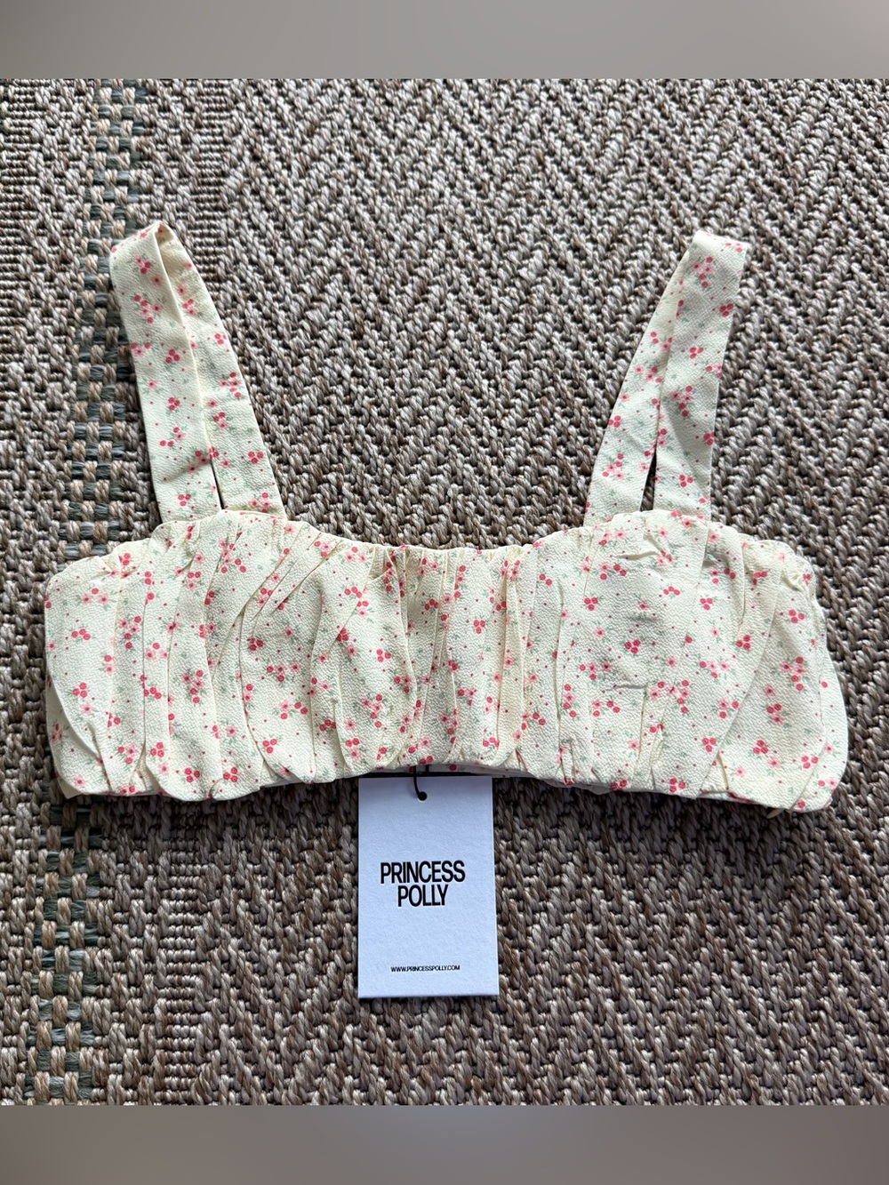 Princess Polly Yellow Floral Lily Set - Top Only